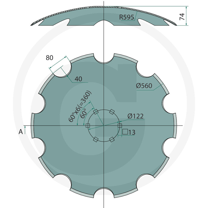 11466856 TALER DISC CRESTAT 560*4 CU 6 GAURI M12 10 DINTI